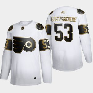Philadelphia Flyers Pelipaita Shayne Gostisbehere #53 NHL Golden Edition Valkoinen Authentic